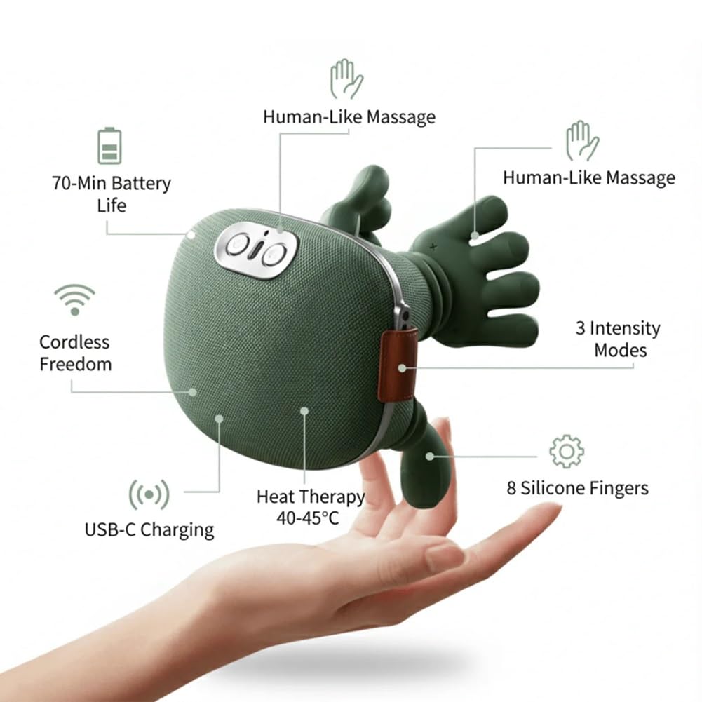 FH-670 Rechargeable Neck & Shoulder Massager with Heat Therapy
