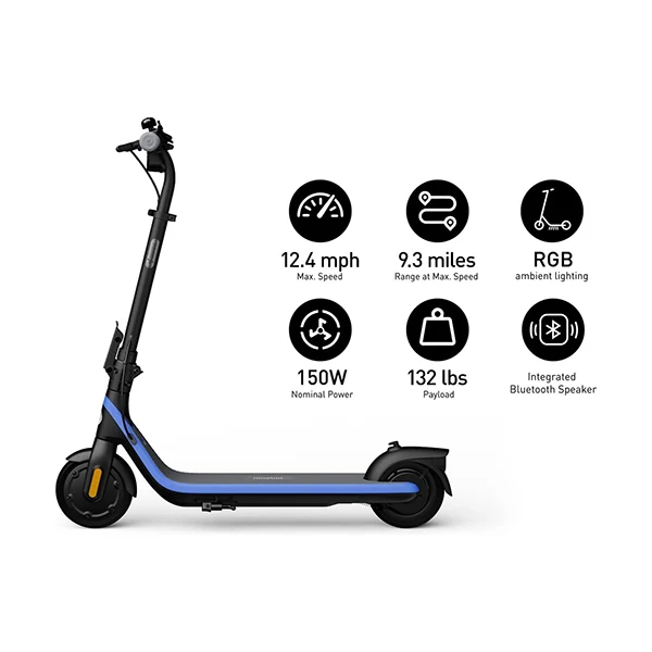 Segway Ninebot C2 Pro Kids Electric Scooter – 16 km/h, 17 km Range, Bluetooth Speaker